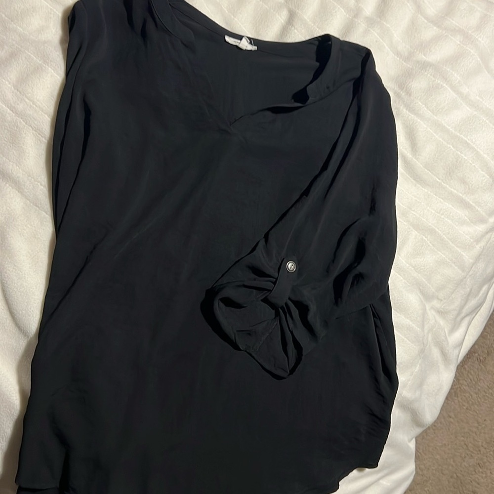 Black 3/4 Womens Top